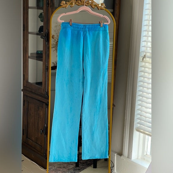 NWT Cotton Citizen 100% Cotton Vintage Blue Ombré Brooklyn Wideleg Sweatpants - Picture 5 of 7